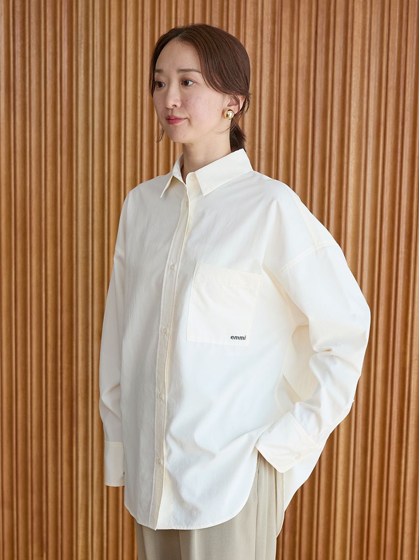 emmi atelier「emmiロゴ刺繍シャツ」|シャツ・ブラウス|CRM
