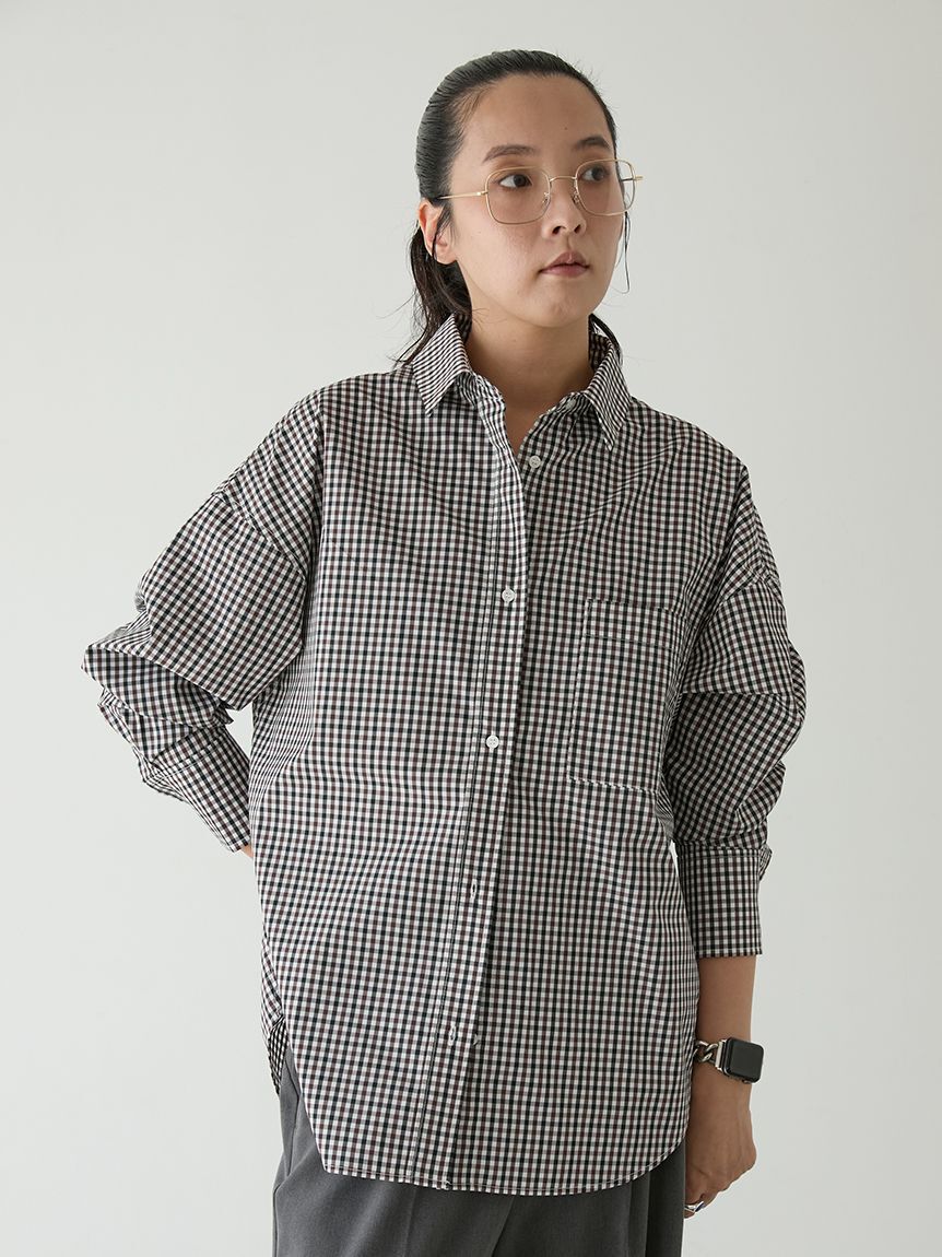 emmi atelier「emmiロゴ刺繍シャツ」|シャツ・ブラウス|