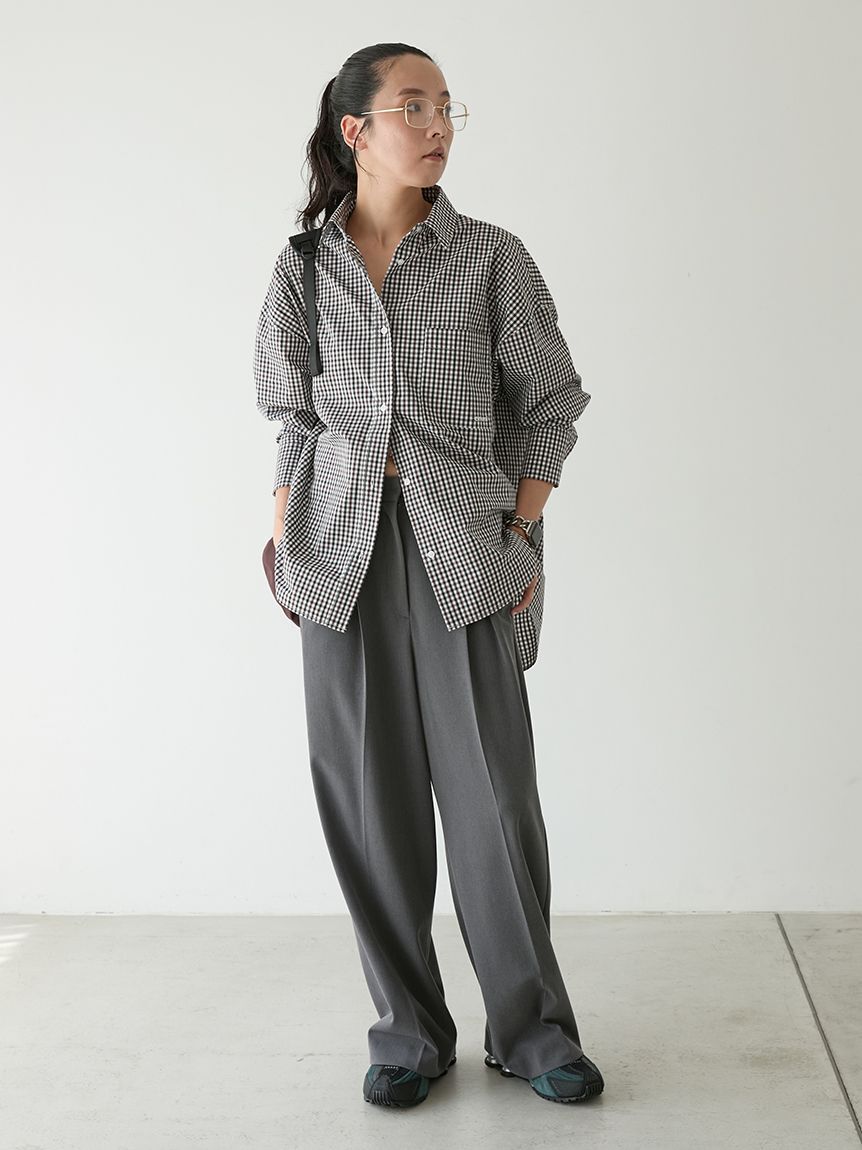 emmi atelier「emmiロゴ刺繍シャツ」|シャツ・ブラウス|