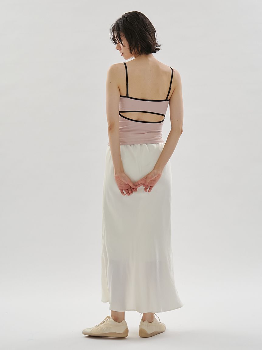 emmi atelier「サテンナロースカート【セットアップ対応】」|スカート|