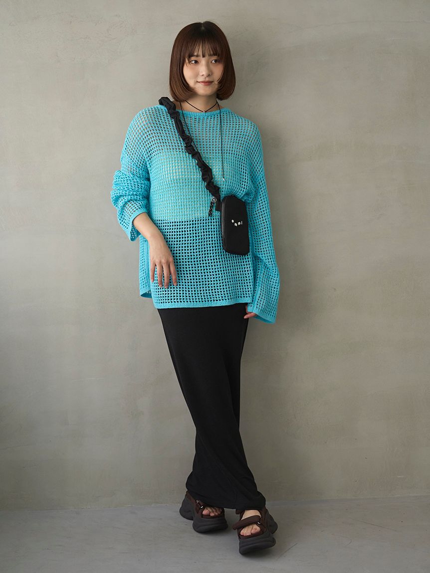 emmi atelier「サテンナロースカート【セットアップ対応】」|スカート|