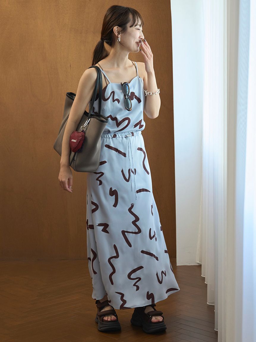 emmi atelier「【HEART】 プリントハートチャーム付きエコバッグ」|エコバッグ|