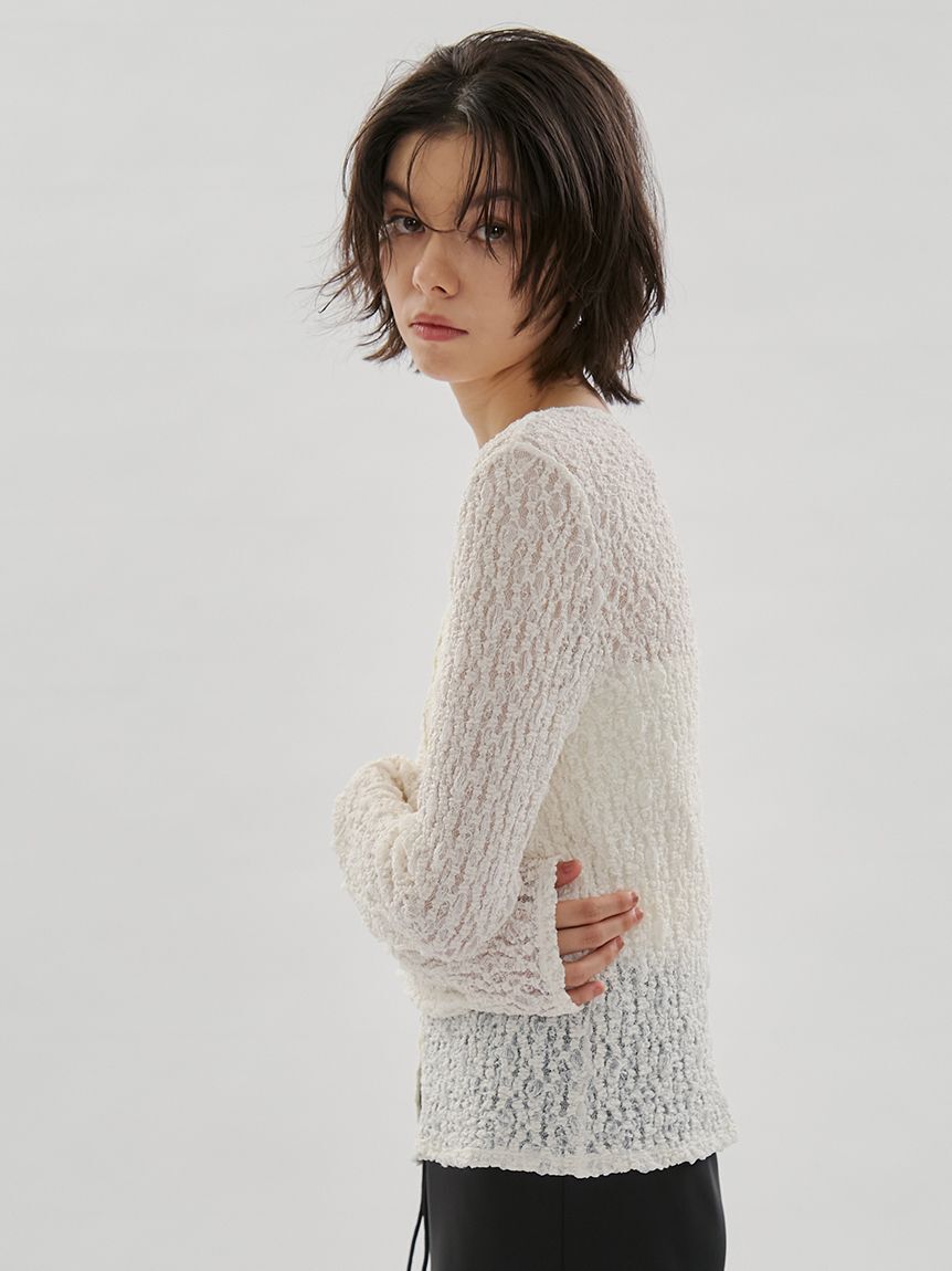 emmi atelier「2wayストレッチレースカットソー」|Tシャツ・カットソー|