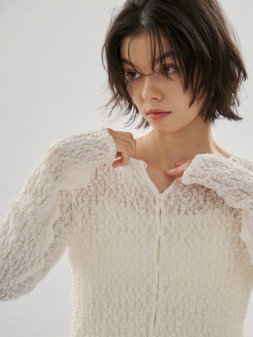 emmi atelier「2wayストレッチレースカットソー」|Tシャツ・カットソー|