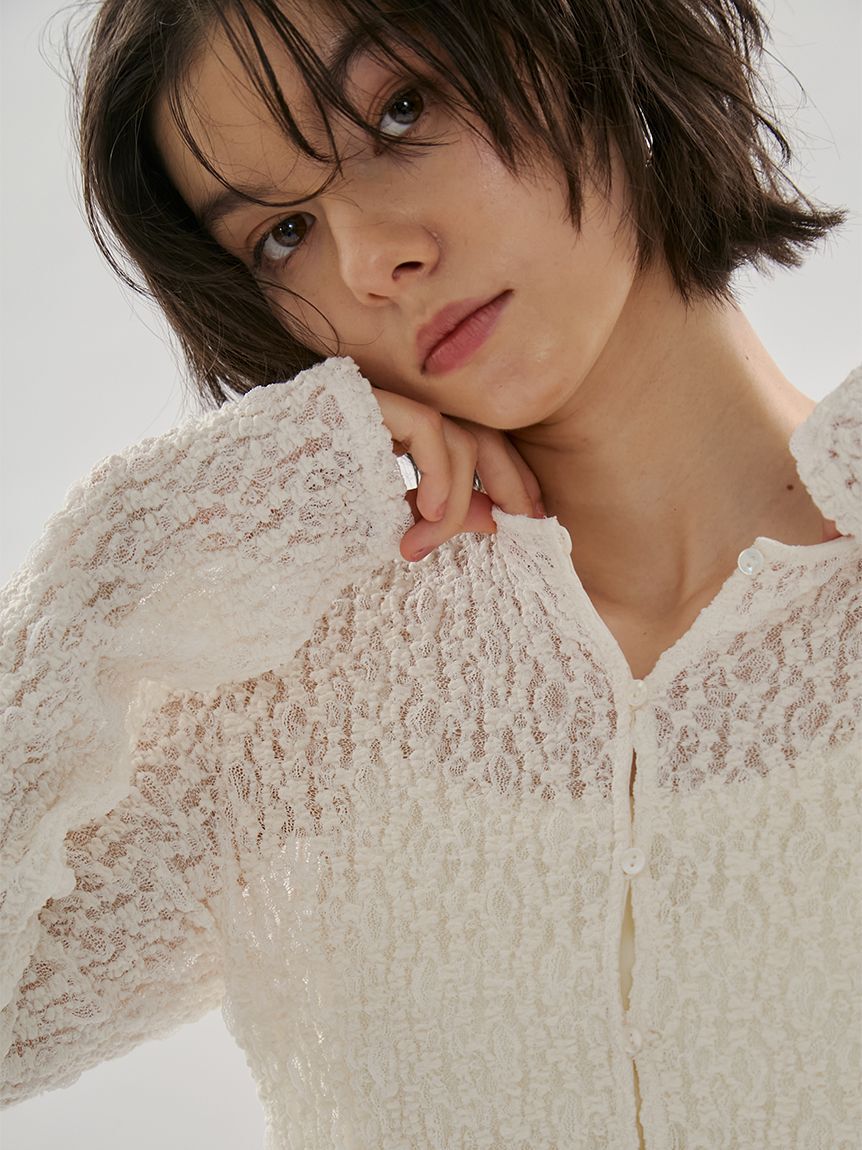 emmi atelier「2wayストレッチレースカットソー」|Tシャツ・カットソー|