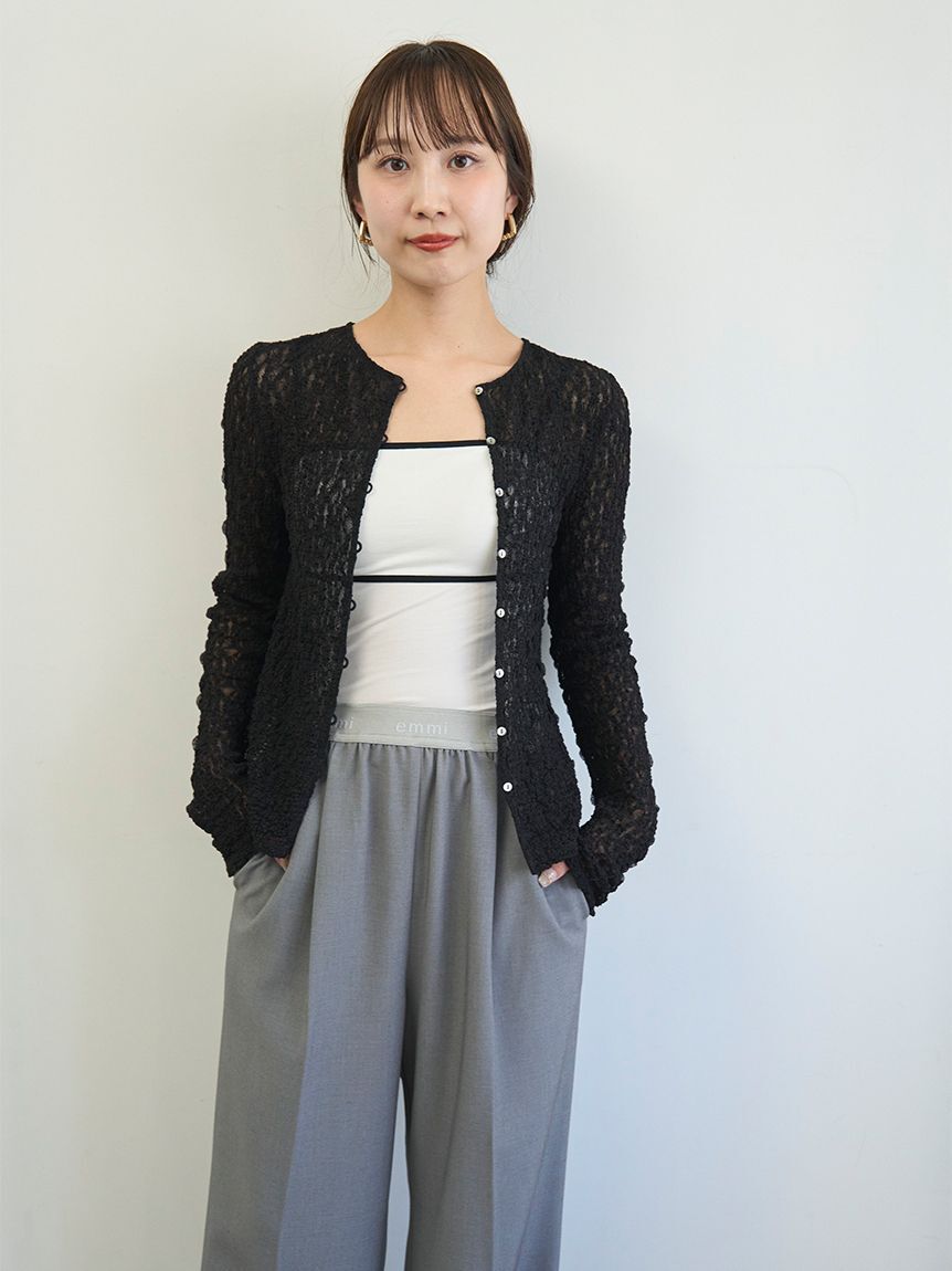 emmi atelier「2wayストレッチレースカットソー」|Tシャツ・カットソー|