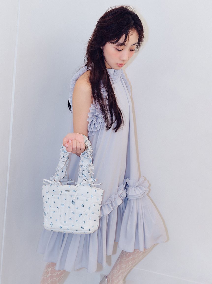 FURFUR「フリルホルターミニドレス」|ドレス|