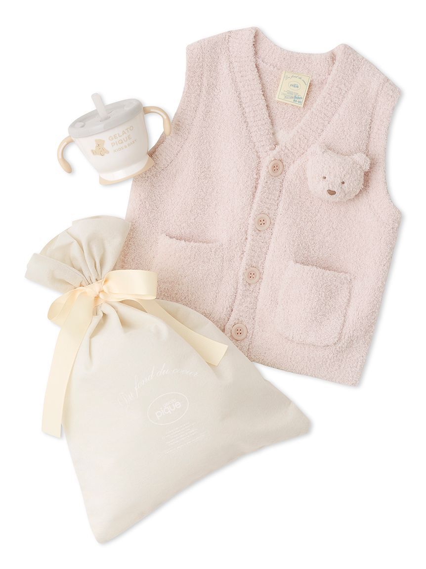 GELATO PIQUE KIDS & BABY「【ラッピング済み】【BABY】パウダーベアベスト＆コップdeマグSET」|その他ベビー用品|PNK