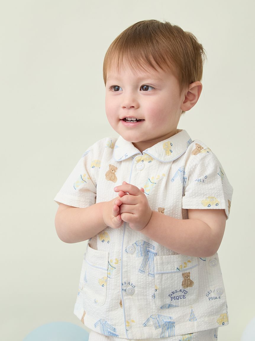 GELATO PIQUE KIDS & BABY「【BABY】パジャマパーティー柄シャツ」|その他ベビーウェア|