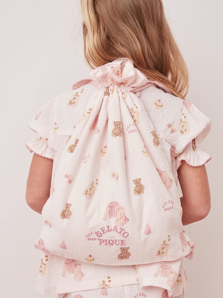 GELATO PIQUE KIDS & BABY「【KIDS】パジャマパーティー柄巾着バッグ」|トートバッグ|