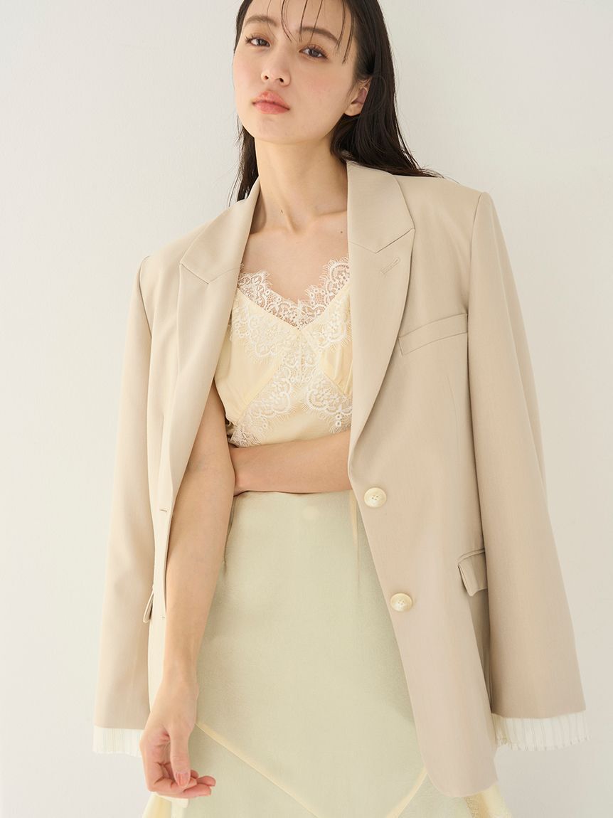 SNIDEL「レーストリムサテンキャミTOP【SWFB261167追加生産分】」|キャミソール|