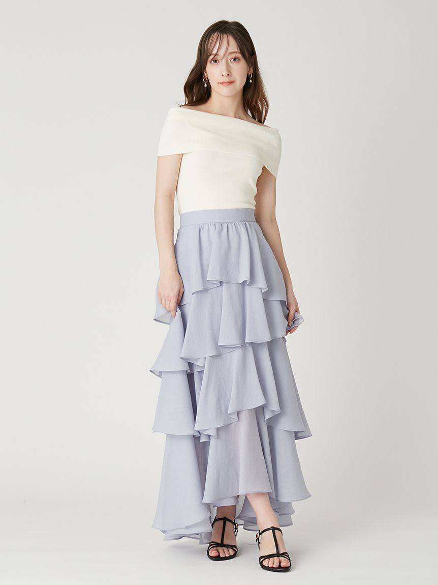 FRAY I.D「アシメフリルティアードスカート」|スカート|