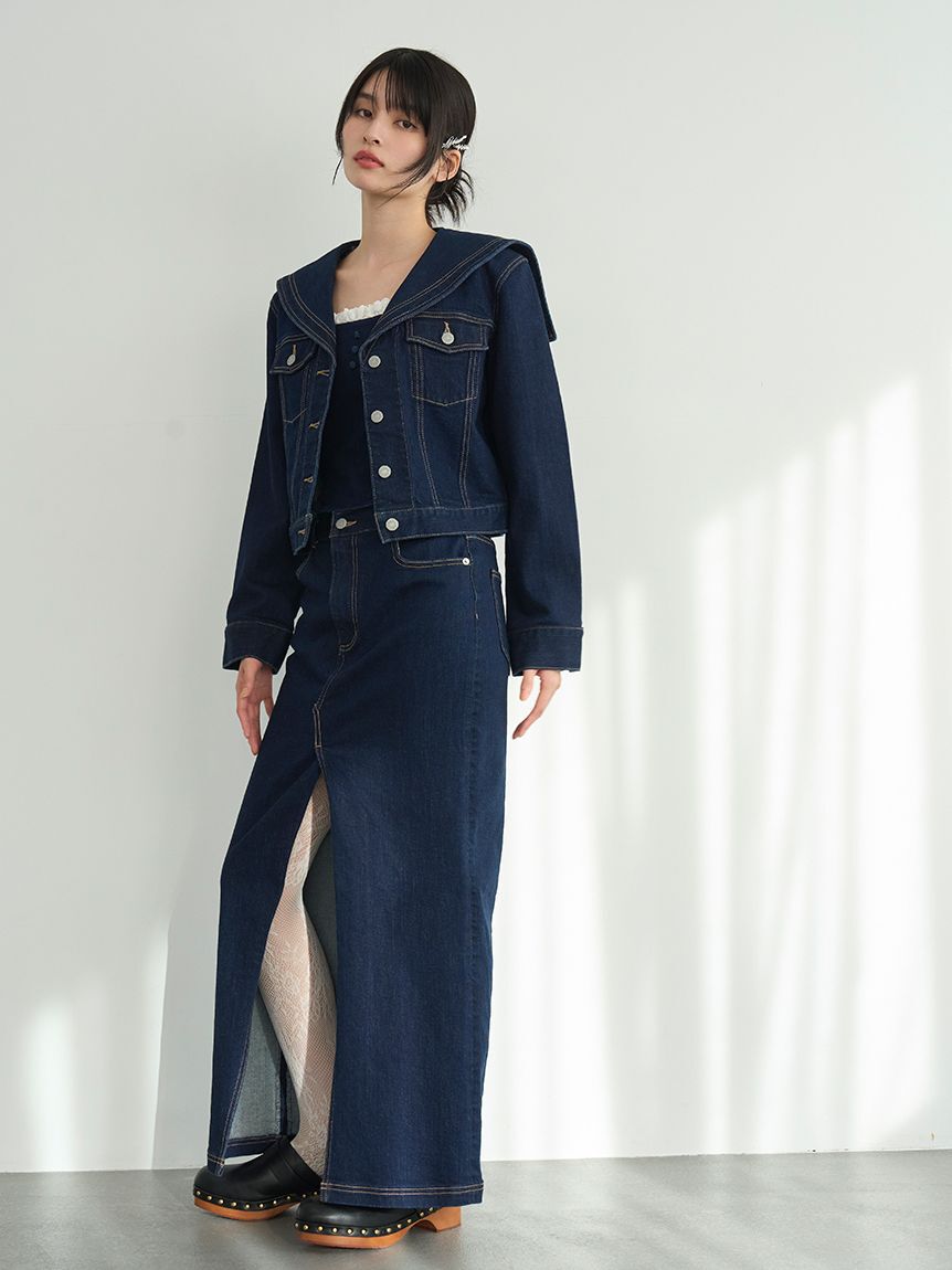 LILY BROWN「セーラーデニムジャケット」|デニムジャケット|