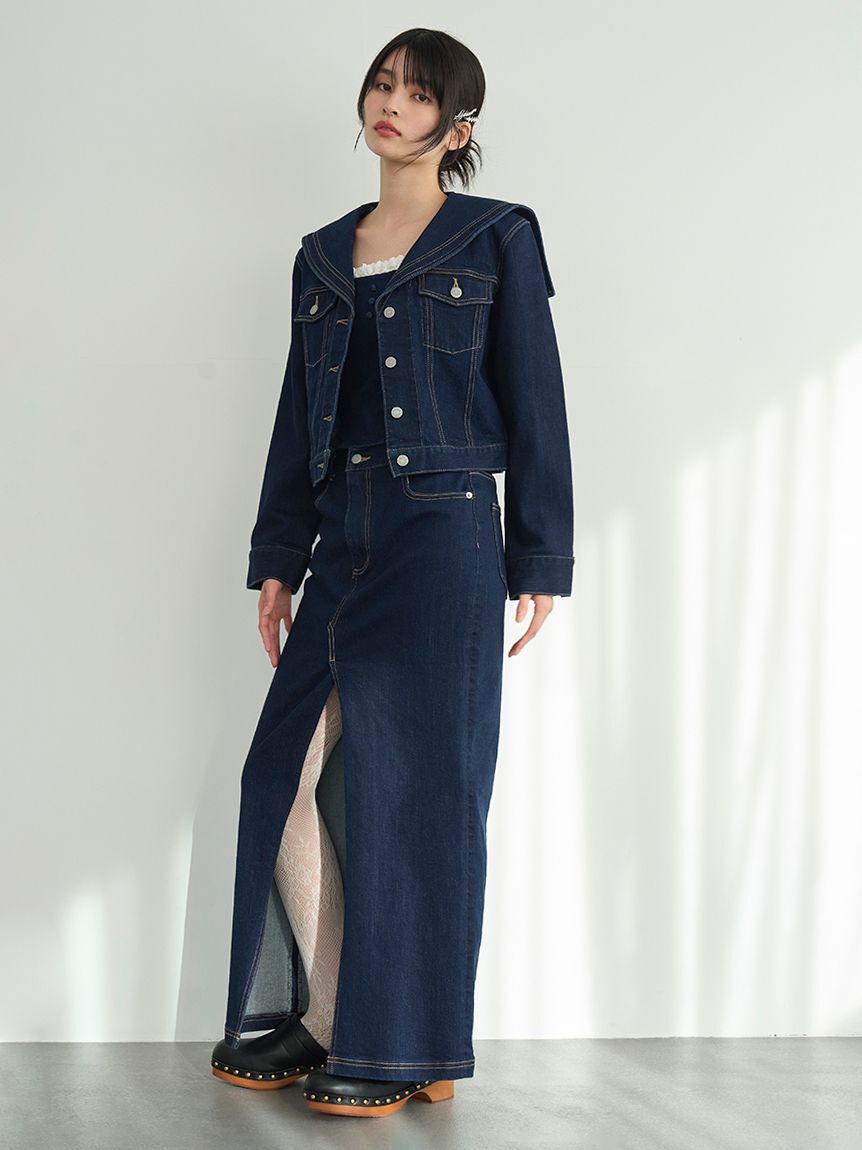 LILY BROWN「セーラーデニムジャケット」|デニムジャケット|