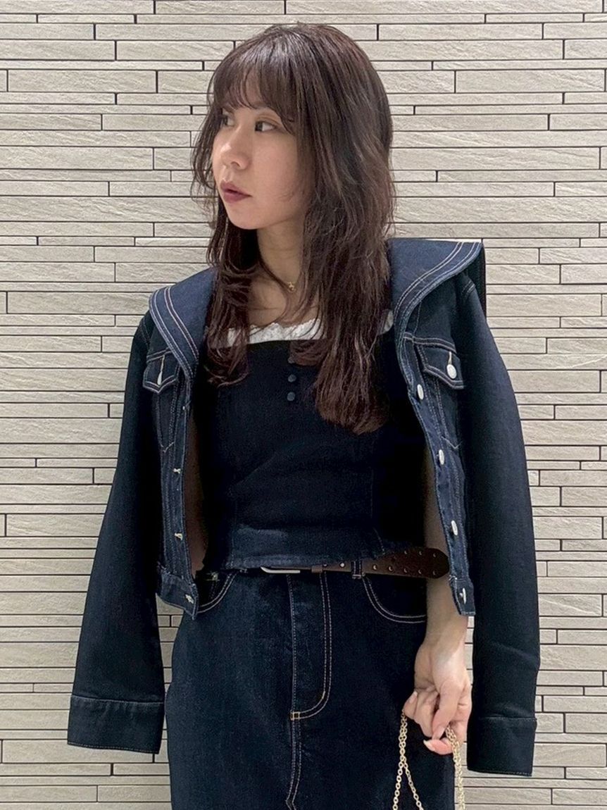 LILY BROWN「セーラーデニムジャケット」|デニムジャケット|