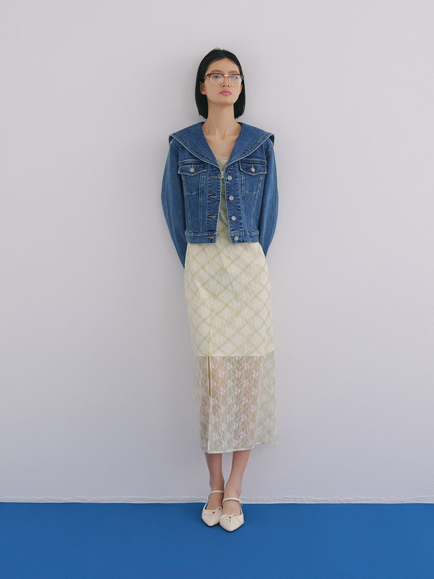 LILY BROWN「セーラーデニムジャケット」|デニムジャケット|