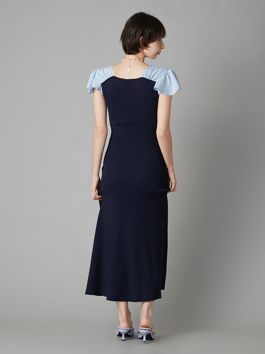 LILY BROWN「ラッフルフリルコンビニットワンピース」|ワンピース|