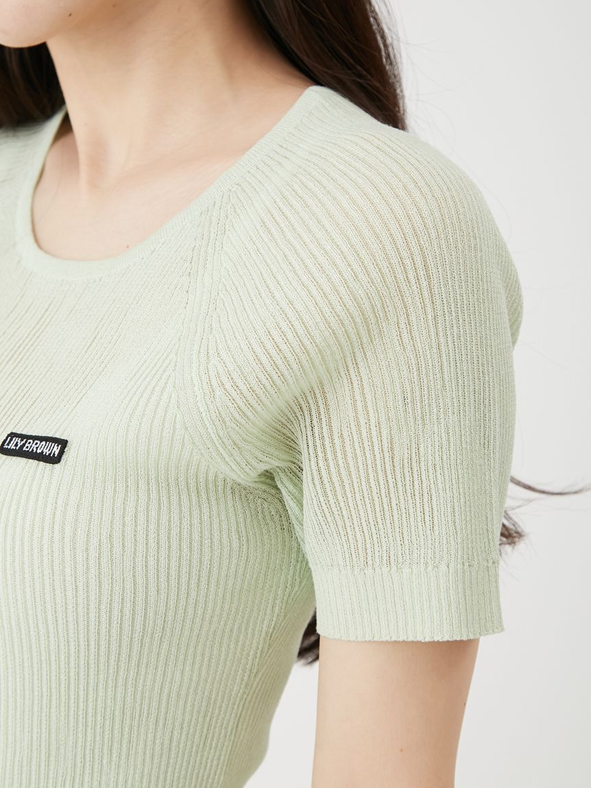 LILY BROWN「シアーリブニットトップス」|ニット・セーター|