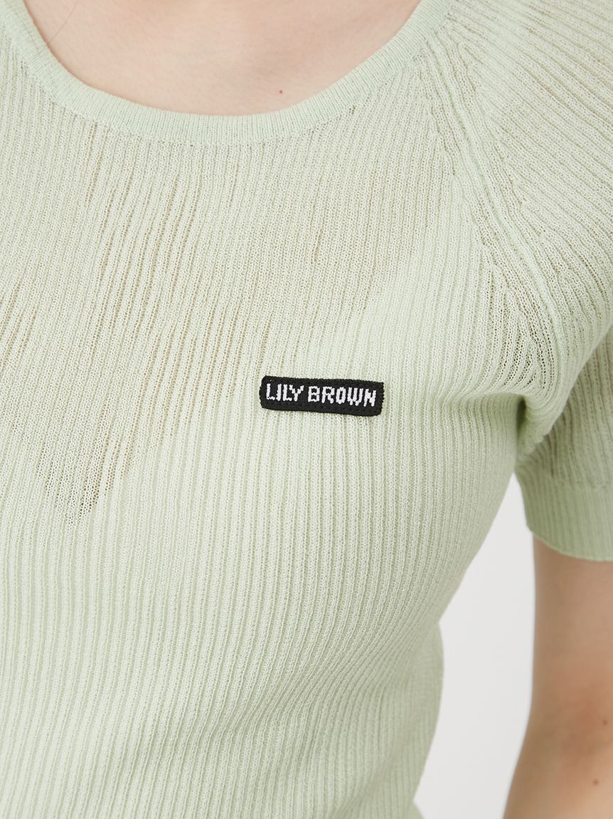 LILY BROWN「シアーリブニットトップス」|ニット・セーター|