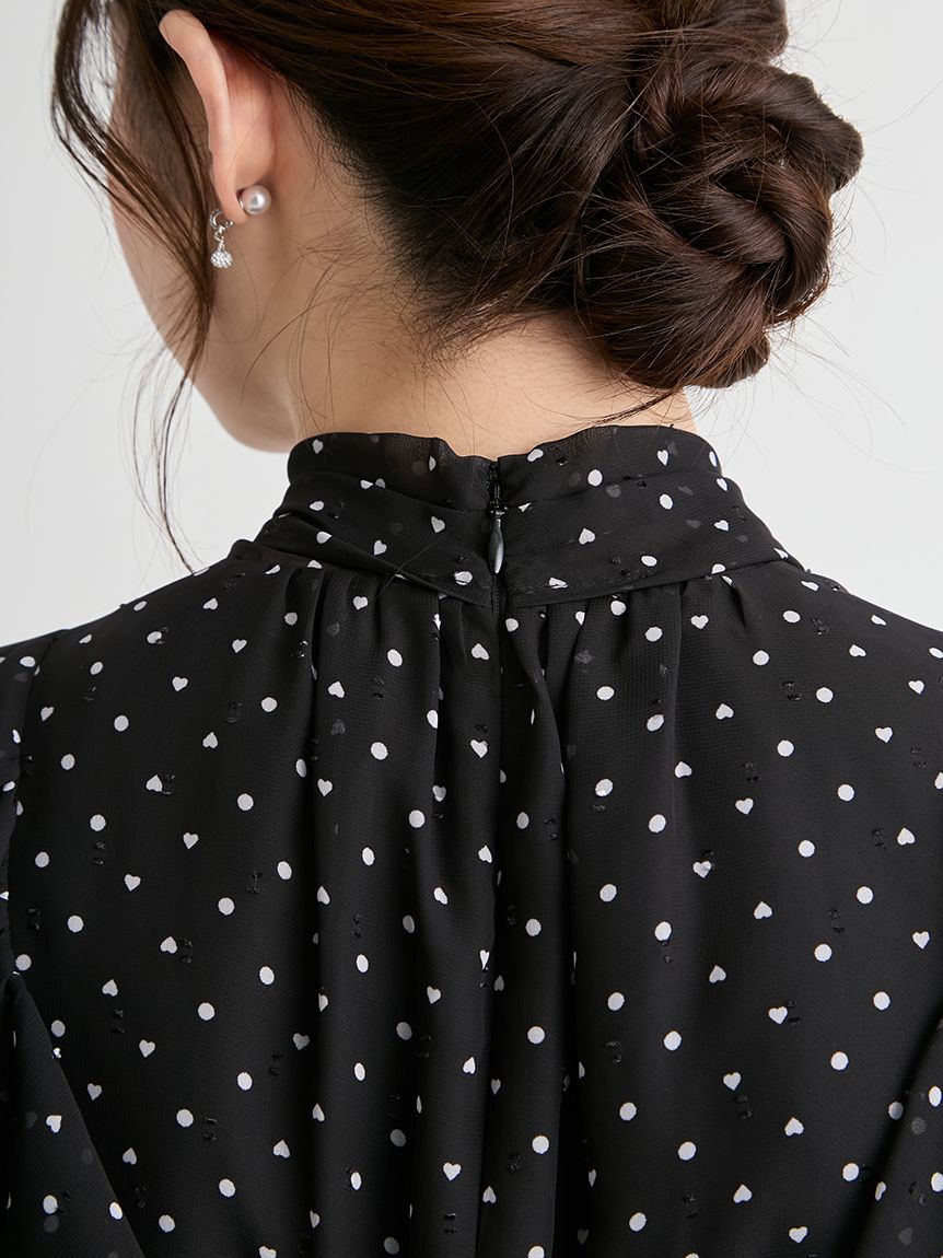 CELFORD「【洗える】ハートドットプリントワンピース」|ワンピース|