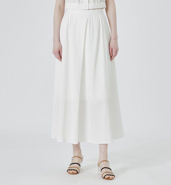  「ギャザーボリュームスカート」|スカート|ホワイト