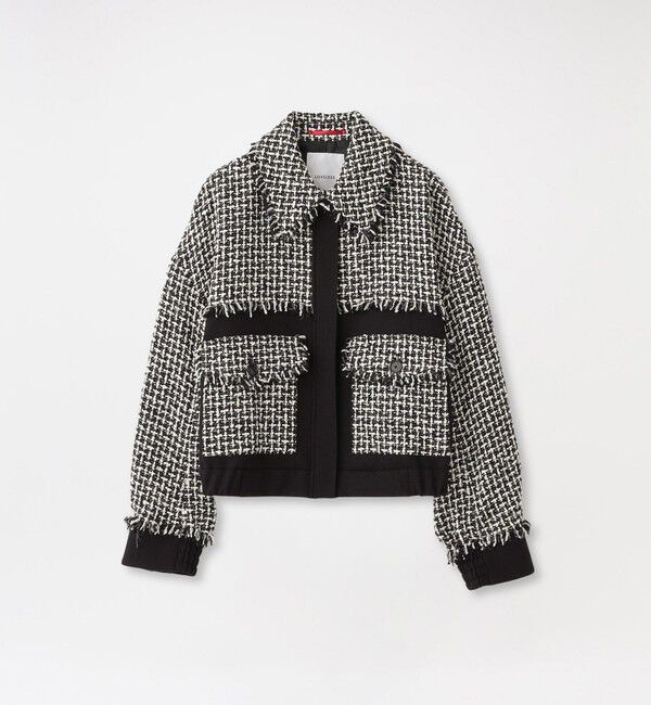  「ツイードブルゾン」|ブルゾン・スタジャン|チャコールグレー