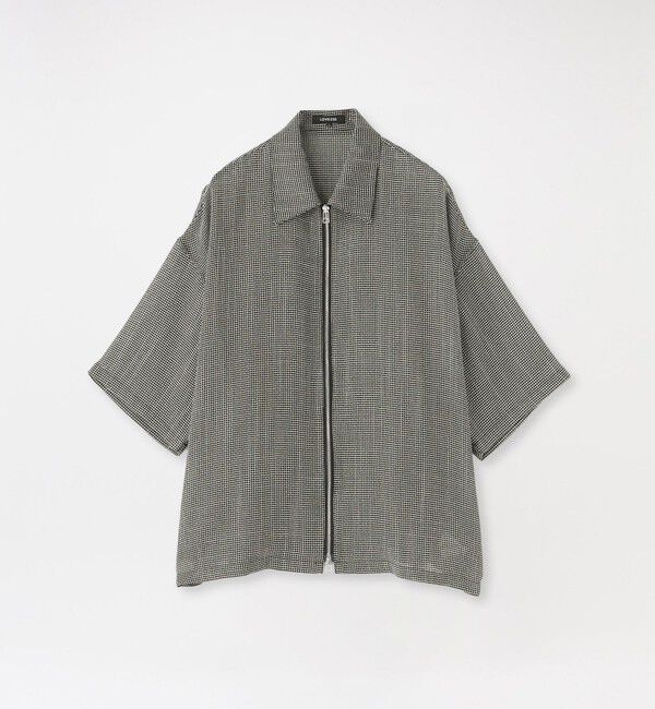  「カラミジップショートスリーブシャツ」|シャツ・ブラウス|グレー