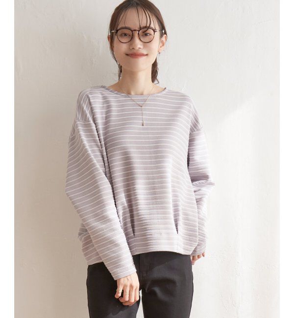 ikka「リップル裾タックプルオーバー」|その他|ベージュ