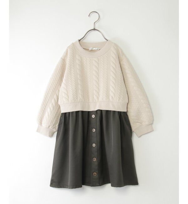 ikka kids「フクレJQDドッキングSKOP」|スカート|ベージュ