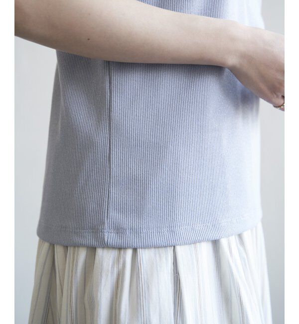 ikka「ラメテレコ前後2WAYメローT」|Tシャツ・カットソー|