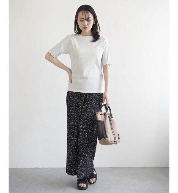 ikka「ラメテレコ前後2WAYメローT」|Tシャツ・カットソー|