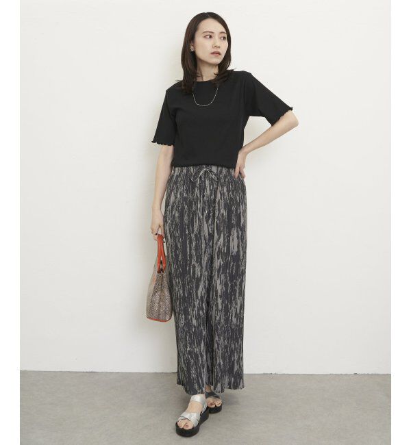 ikka「ラメテレコ前後2WAYメローT」|Tシャツ・カットソー|