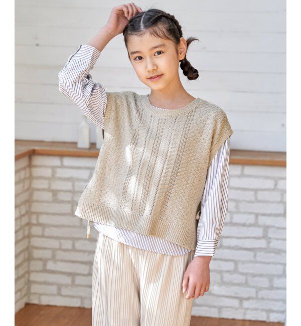 ikka kids「【親子コーデ】サイドリボンニットベストセット（120~160cm）」|その他|