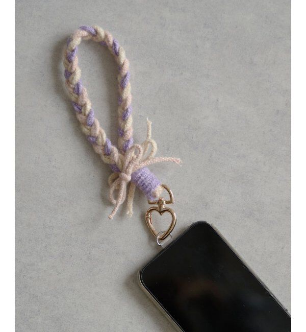 VENCE share style「リボン編みショートストラップ」|その他|パープル