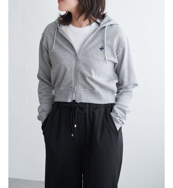 VENCE share style「BEVERLY HILLS POLO CLUB クロップドフルジップパーカー」|スウェット・ジャージ|モクグレー