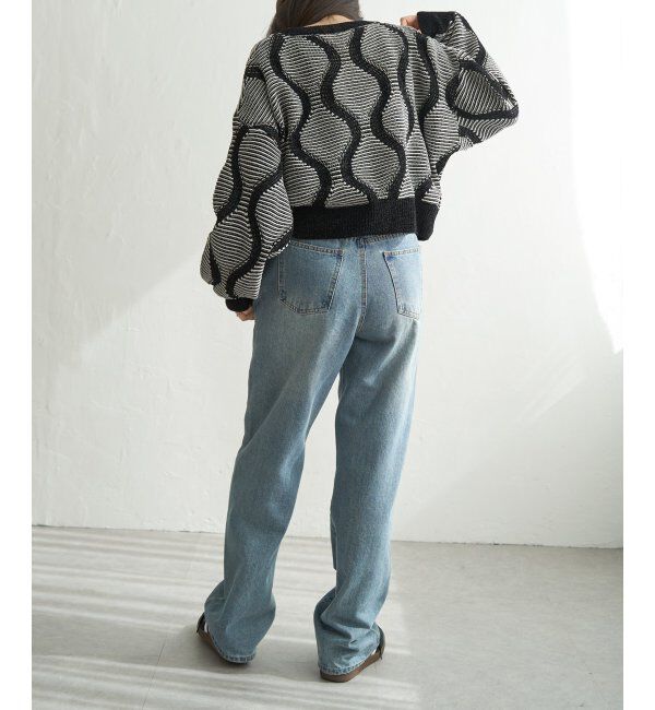 VENCE share style「5Gヒョウタン柄ジャガードプルオーバー」|ニット・セーター|