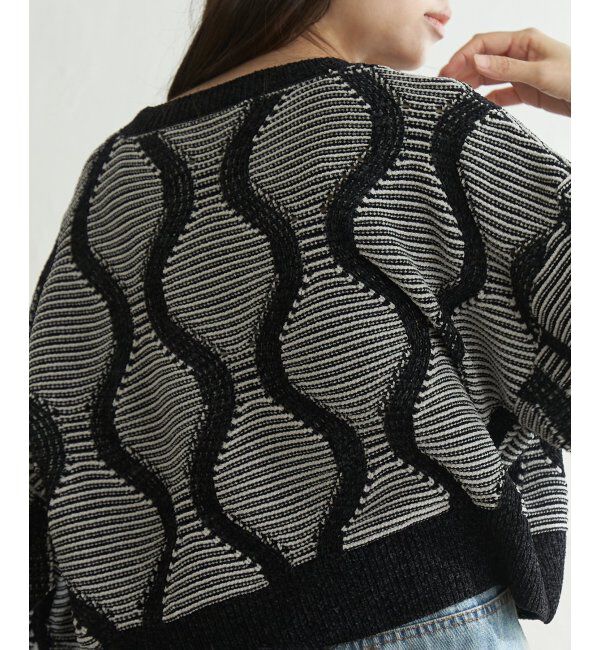 VENCE share style「5Gヒョウタン柄ジャガードプルオーバー」|ニット・セーター|