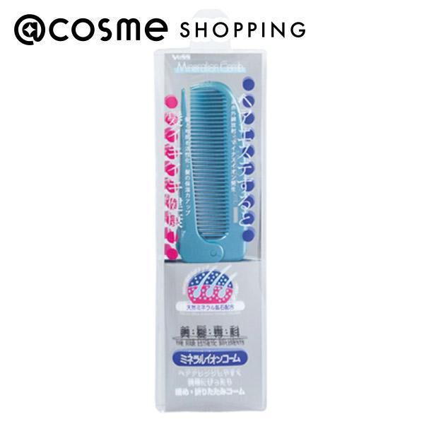  「美髪専科 美髪専科 ミネラルイオン細め折りたたみコーム ブルー 本体」|ヘアスタイリング|その他