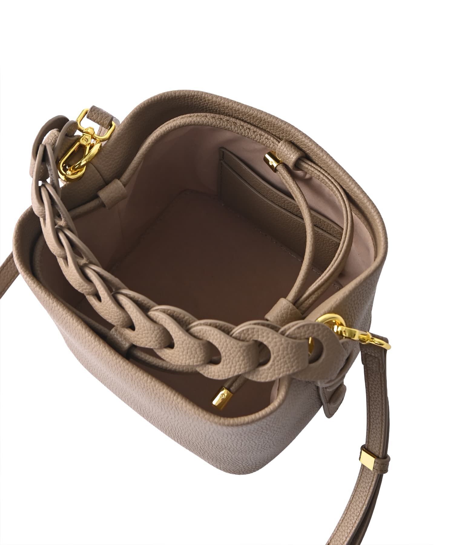 STYLE DELI「【DELI by】グレイスフォルム リアルレザーミニバケットバッグ」|ショルダー・メッセンジャー|