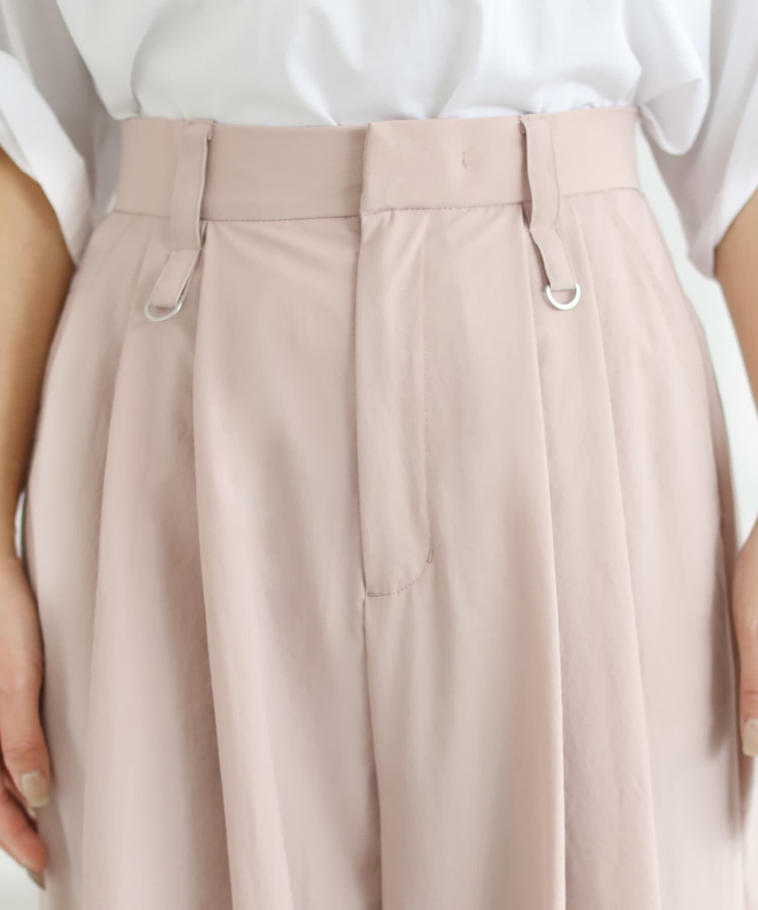 STYLE DELI「【selection】しなやかライトなタックパラシュートパンツ」|スラックス|