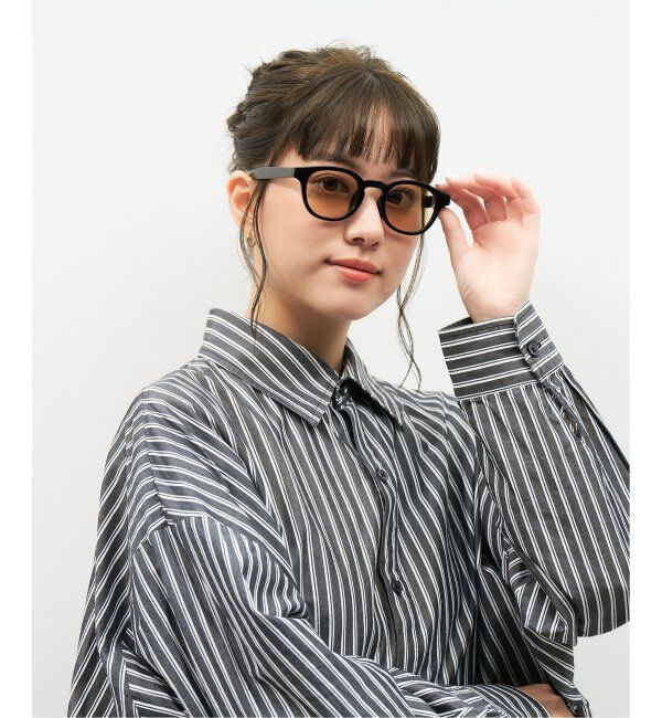  「【WEB限定】ウェリントン型 サングラス | カラーレンズ 軽量 トレンド 紫外線対策 UVカット ユニセックス」|サングラス|ブラック系その他1