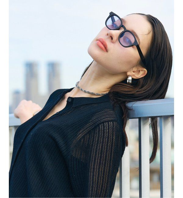  「【WEB限定】ウェリントン型 サングラス | カラーレンズ 軽量 トレンド 紫外線対策 UVカット ユニセックス」|サングラス|黒
