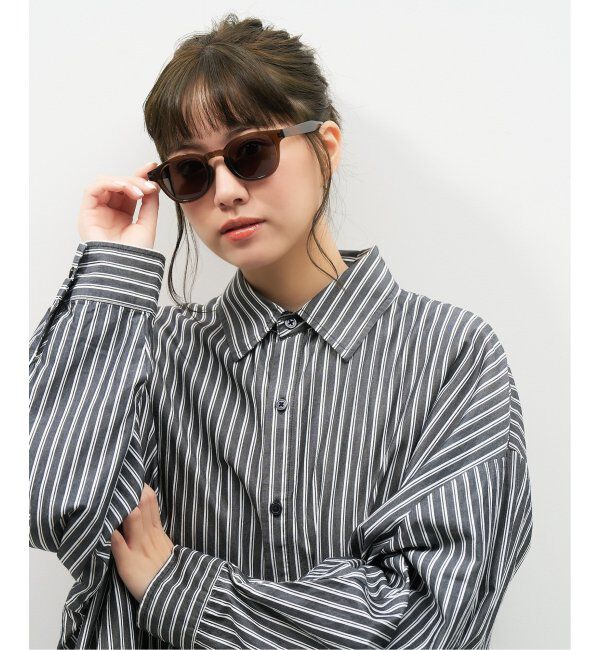  「【WEB限定】ウェリントン型 サングラス | カラーレンズ 軽量 トレンド 紫外線対策 UVカット ユニセックス」|サングラス|薄ブラウン1