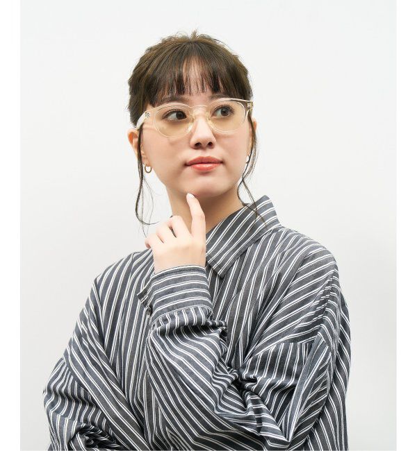  「【WEB限定】ウェリントン型 サングラス | カラーレンズ 軽量 トレンド 紫外線対策 UVカット ユニセックス」|サングラス|薄イエロー