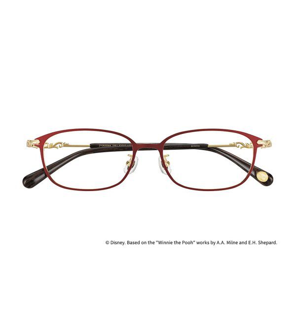  「 ウェリントン型 メガネ | 軽量、眼鏡、くまのプーさん Zoff  レンズ交換券付 レンズ交換券付」|メガネ|