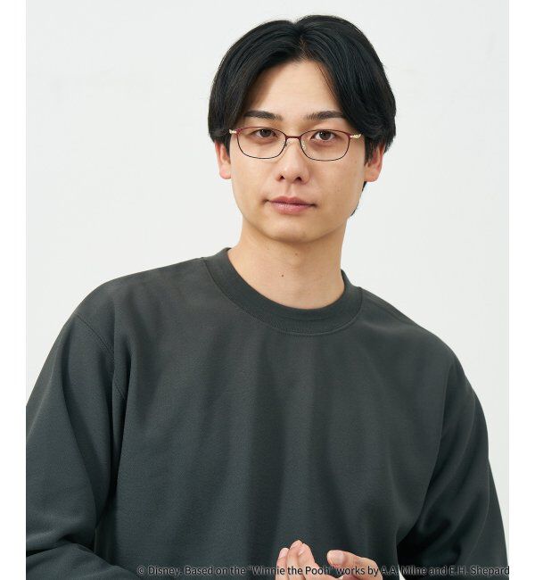  「 ウェリントン型 メガネ | 軽量、眼鏡、くまのプーさん Zoff  レンズ交換券付 レンズ交換券付」|メガネ|