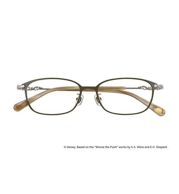  「 ウェリントン型 メガネ | 軽量、眼鏡、くまのプーさん Zoff  レンズ交換券付 レンズ交換券付」|メガネ|