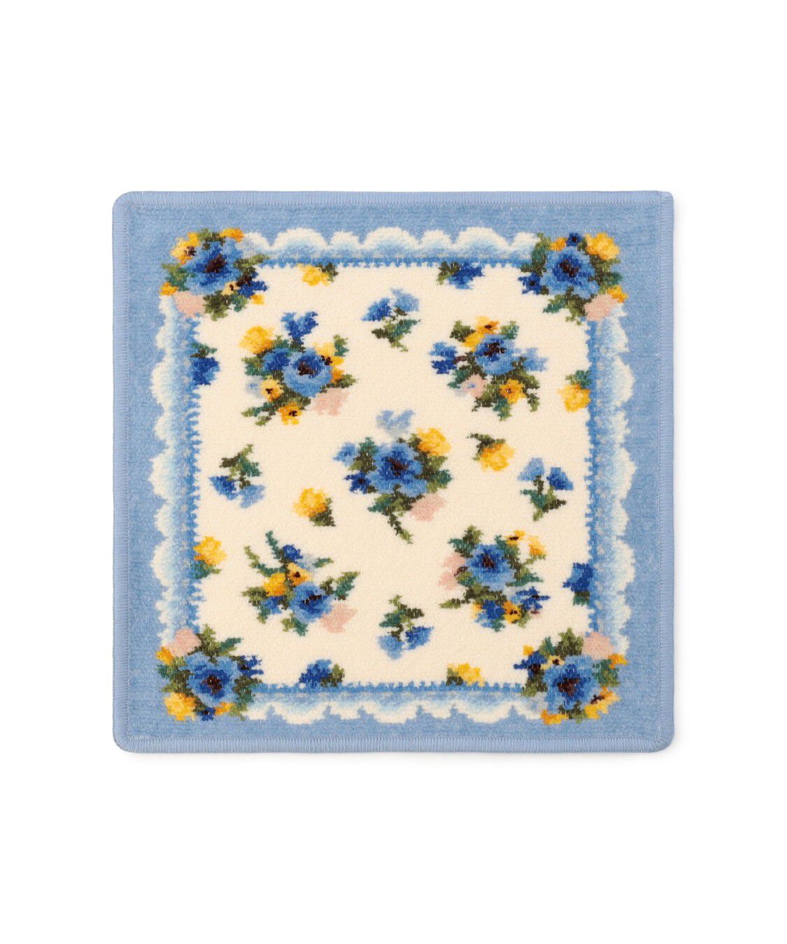 FEILER「ブラウローゼン　ハンカチ」|ハンカチ|アイボリー&times;ブルー