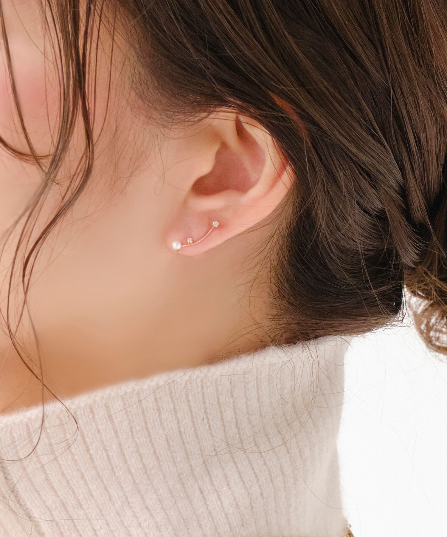 Phoebe「【K10】トゥウィンクルピアス&イヤリング　ローズゴールド/BOX付き」|ピアス|ピンクゴールド