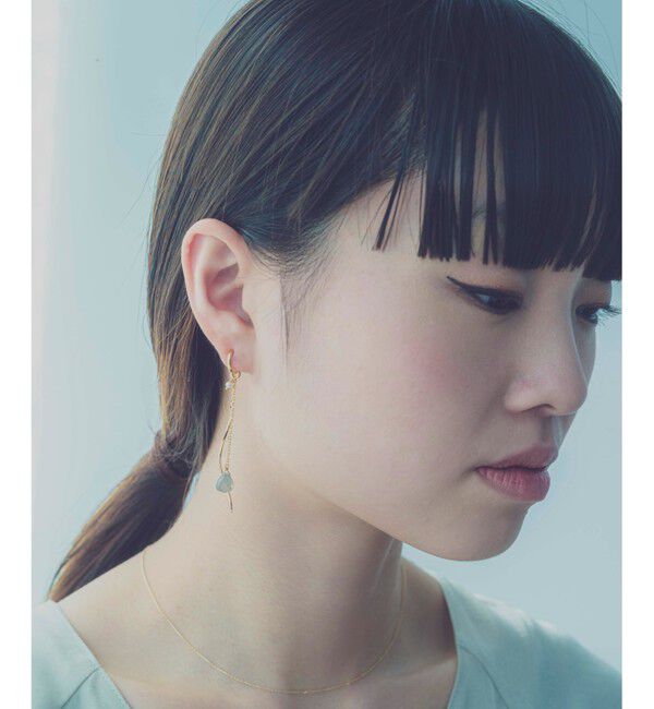 ete「イヤリング&イヤリングチャーム ナチュラルストーン/スパイラル」|イヤリング|